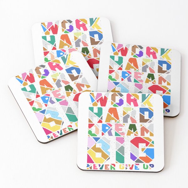 Item preview, work hard dream big funny colored motivation quote designed and sold by hamzablk.