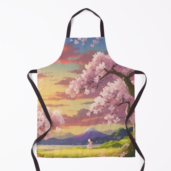 Item preview, Anime Illustration of Sakura and Mountain designed and sold by neverenddreams.