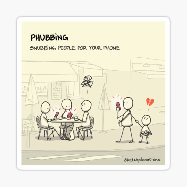 Item preview, Phubbing designed and sold by Sketchplanations.