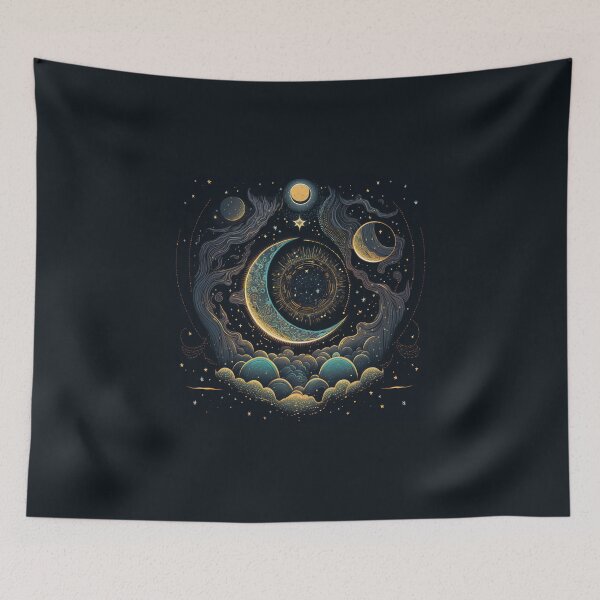 Item preview, Celestial Moon print will add a touch of whimsy and charm to your home or office. designed and sold by ToucanKrafts.