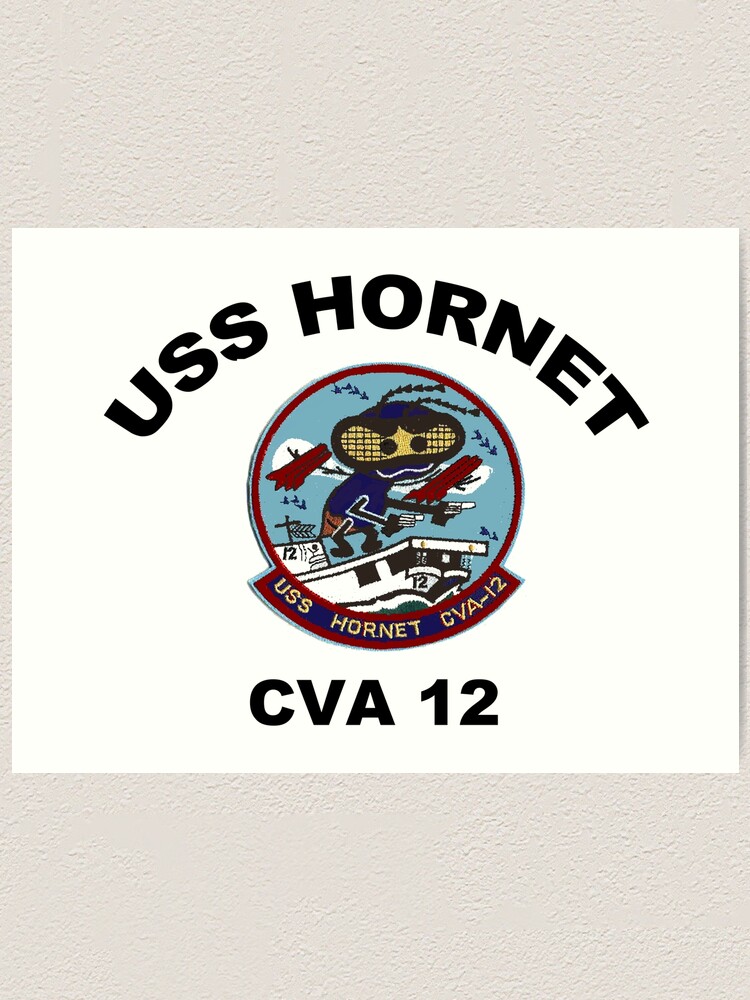 Uss Hornet Cv Cva Cvs Crest Art Print By Spacestuffplus Redbubble