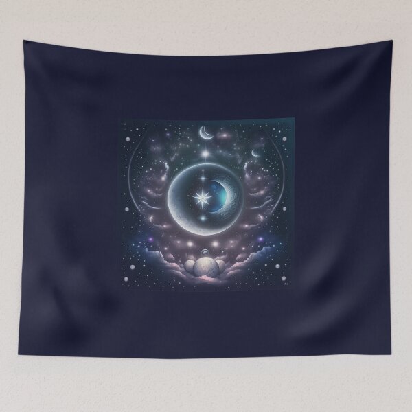 Item preview, Celestial Moon print will add a touch of whimsy and charm to your home or office. designed and sold by ToucanKrafts.