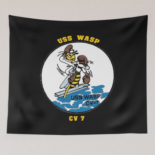 Item preview, USS Wasp (CV-7) Crest for Dark Colors designed and sold by Nikki SpaceStuffPlus.