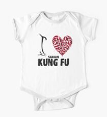 Shaolin Kung Fu T-Shirt Entwurf Ich liebe Shaolin Kung Fu Baby Body Kurzarm