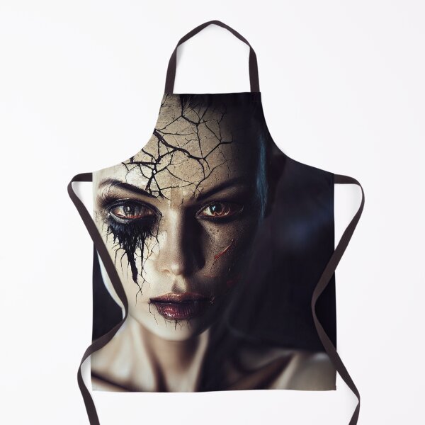 Item preview, Vampire woman with a cracked face. designed and sold by Maniock.