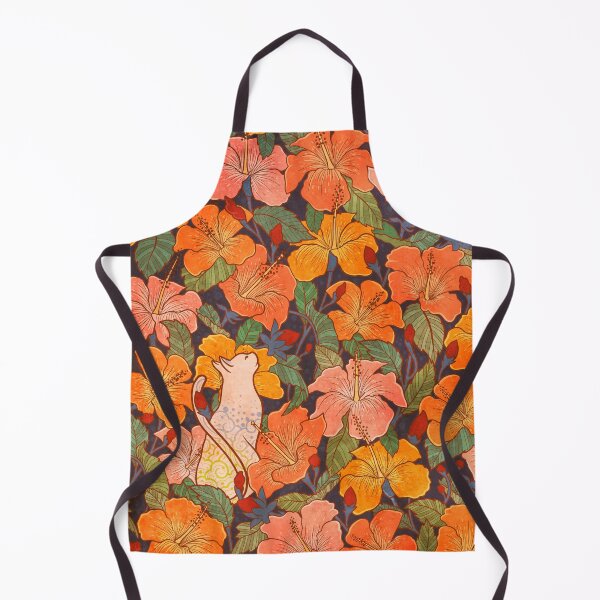 Item preview, Cat and hibiscus designed and sold by Syntetyc.