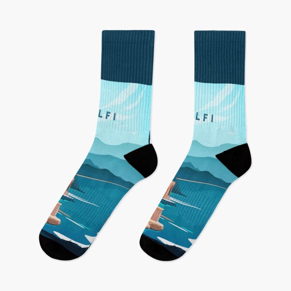 Item preview, Amalfi Coast socks, Italy  designed and sold by NickStudiosArt.