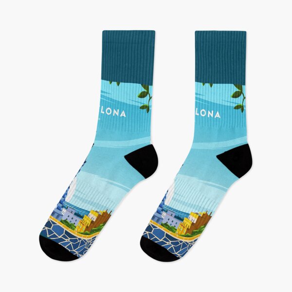 Item preview, Calcetines Barcelona, diseño España designed and sold by NickStudiosArt.
