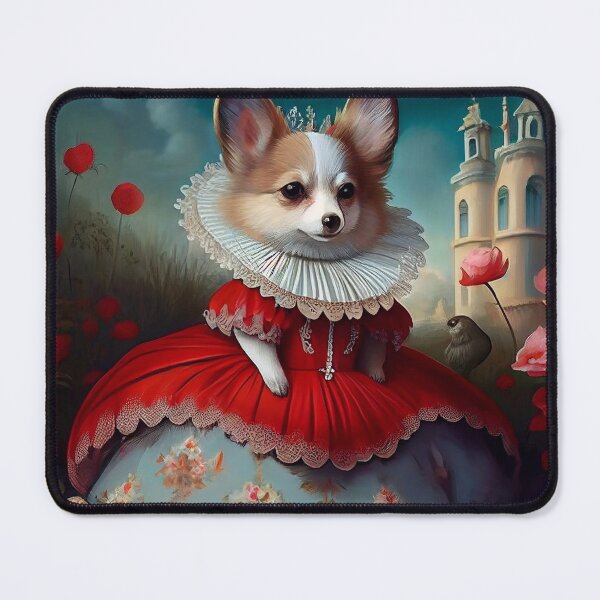 Item preview, Little Princess Corgi dog doll in a surreal landscape designed and sold by ladarkepoque.
