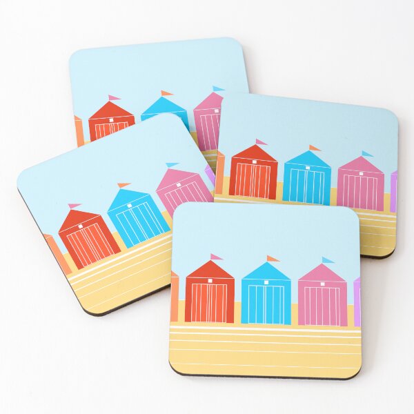 Item preview, Row Of Colourful Beach Huts designed and sold by Adam Regester.