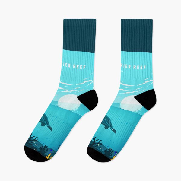 Item preview, Great Barrier Reef, Australia socks  designed and sold by NickStudiosArt.