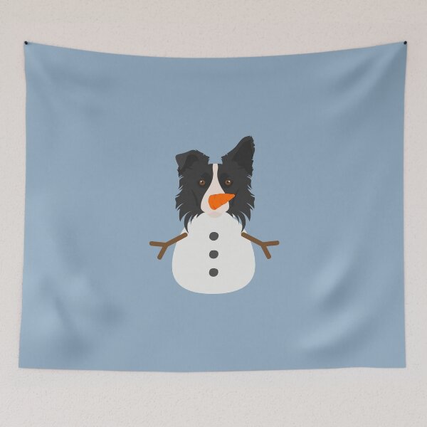 Item preview, Funny Snowman Border Collie Dog designed and sold by SeasonalDogs.