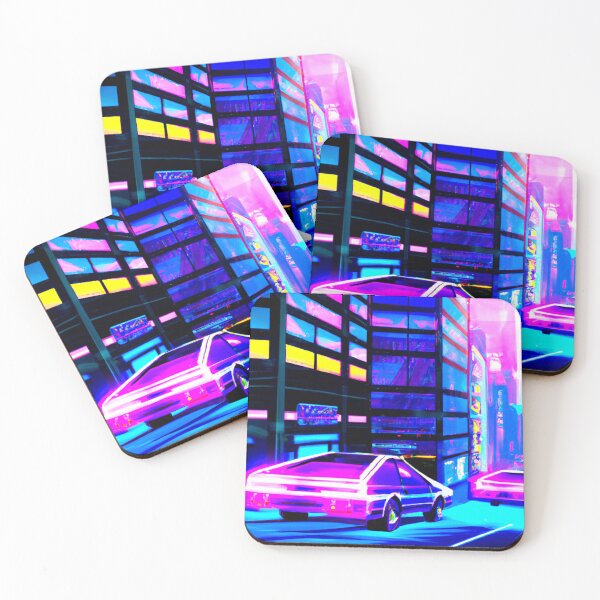Item preview,  Cyberpunk car chase  in synthwave city designed and sold by SJG-digital.
