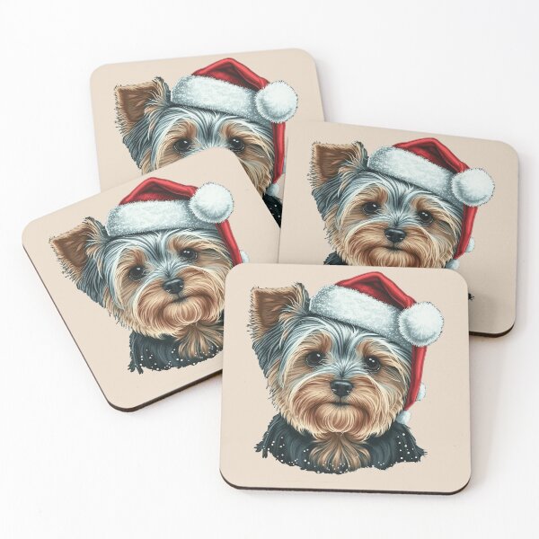 Item preview, Dog Yorkshire Santa hat designed and sold by FunArt4You.