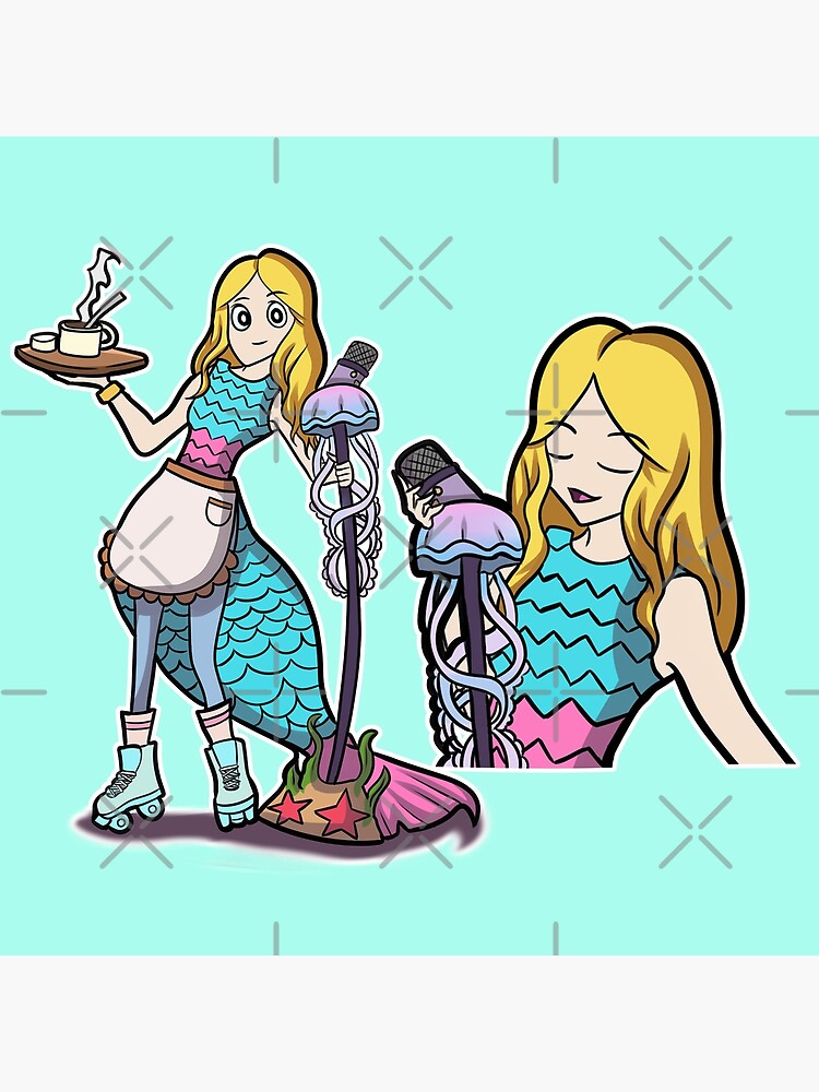 Póster for Sale con la obra «mesera y cantante con disfras de - Main Image