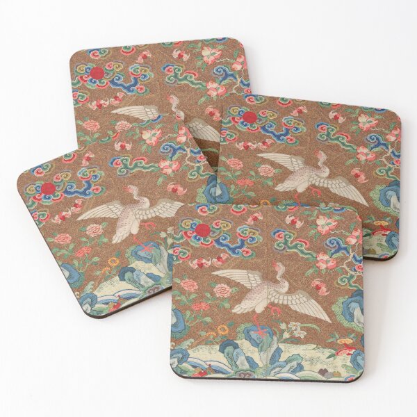 Item preview, Colourful Japanese Vintage Bird in Nature Embroidery designed and sold by SpiritedArtwork.