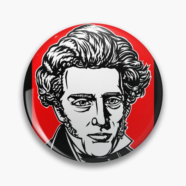 Item preview, SOREN KIERKEGAARD ink and acrylic portrait designed and sold by lautir.