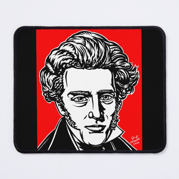 Item preview, SOREN KIERKEGAARD ink and acrylic portrait designed and sold by lautir.