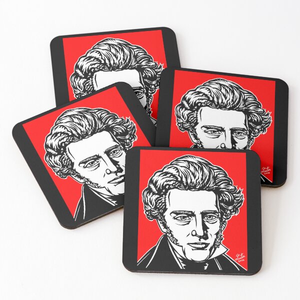 Item preview, SOREN KIERKEGAARD ink and acrylic portrait designed and sold by lautir.
