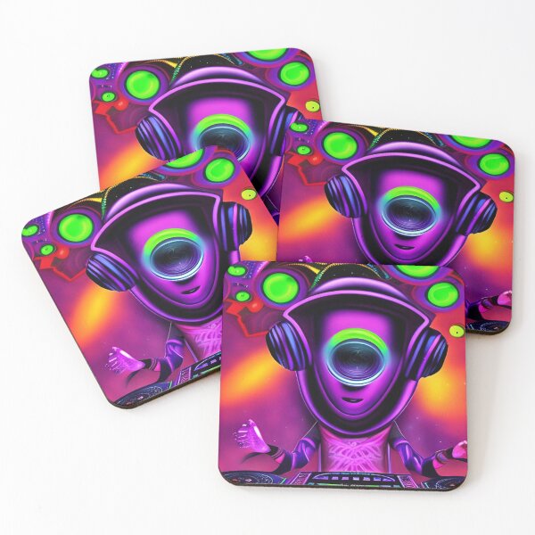 Item preview, Funny alien DJ art. Super trippy psychedelic designed and sold by Neo-Expression.