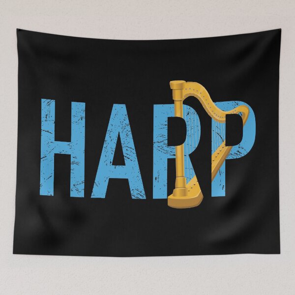Item preview, harp designed and sold by piesdesignart.