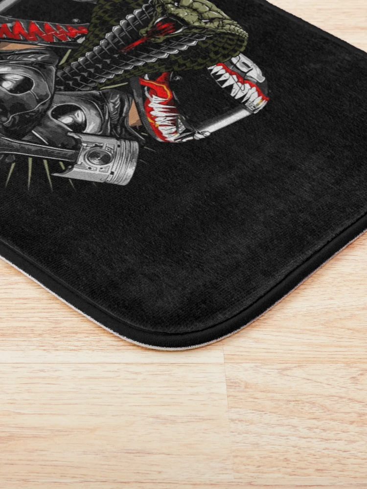 Thumbnail 3 of 6, Bath Mat, Helmet end Snake designed and sold by Racing-Style.