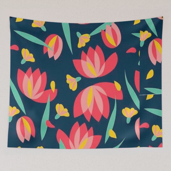 Item preview, Flowers bright on black designed and sold by Maggie Vieira.
