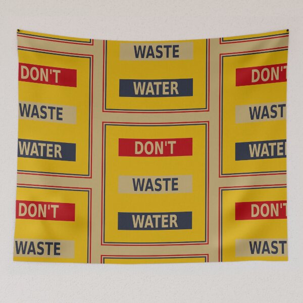 Item preview, Don't Waste Water Vintage Kitchen Poster designed and sold by rhodeyart.