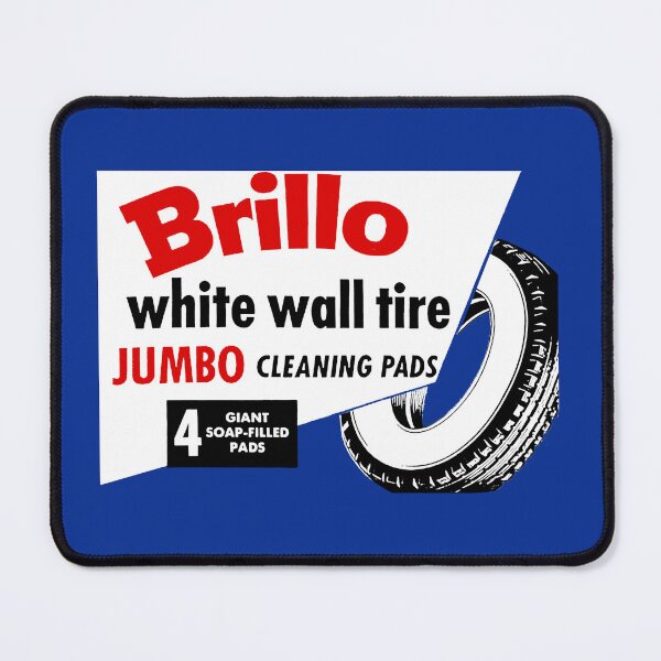 Item preview, WHITE WALL TIRE CLEANING PADS - BOX ART designed and sold by ThrowbackAds.