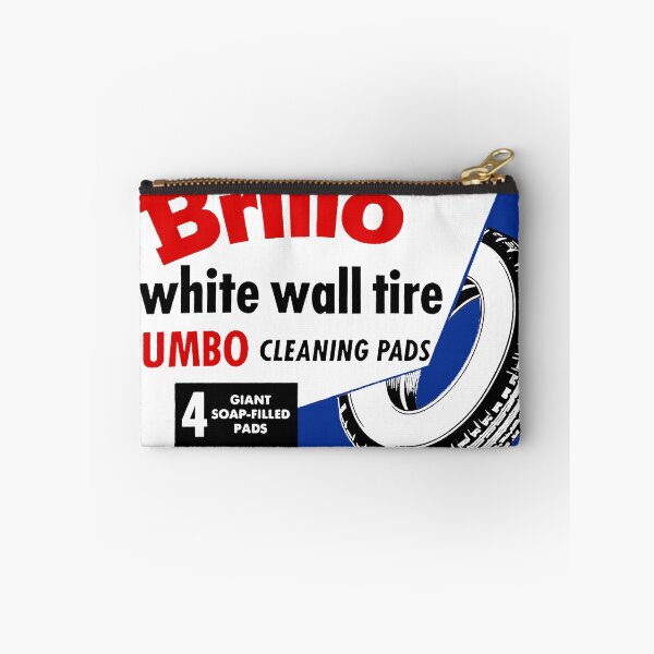 Item preview, WHITE WALL TIRE CLEANING PADS - BOX ART designed and sold by ThrowbackAds.