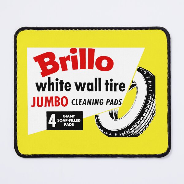 Item preview, WHITE WALL TIRE CLEANING PADS - BOX ART designed and sold by ThrowbackAds.