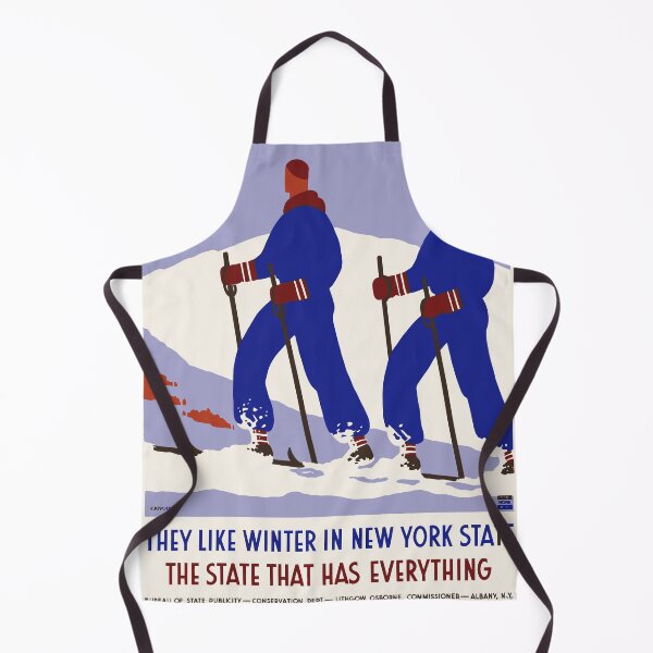 Item preview, Vintage New York Winter Outdoors Poster designed and sold by rhodeyart.