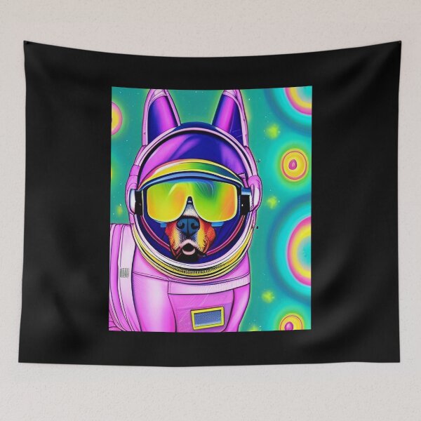Item preview, Astronaut Dog. French Bulldog trippy designed and sold by Neo-Expression.