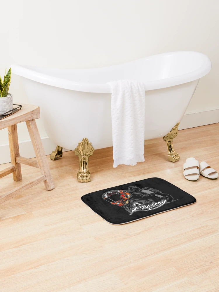 Thumbnail 2 of 6, Bath Mat, Moto Racing designed and sold by Racing-Style.