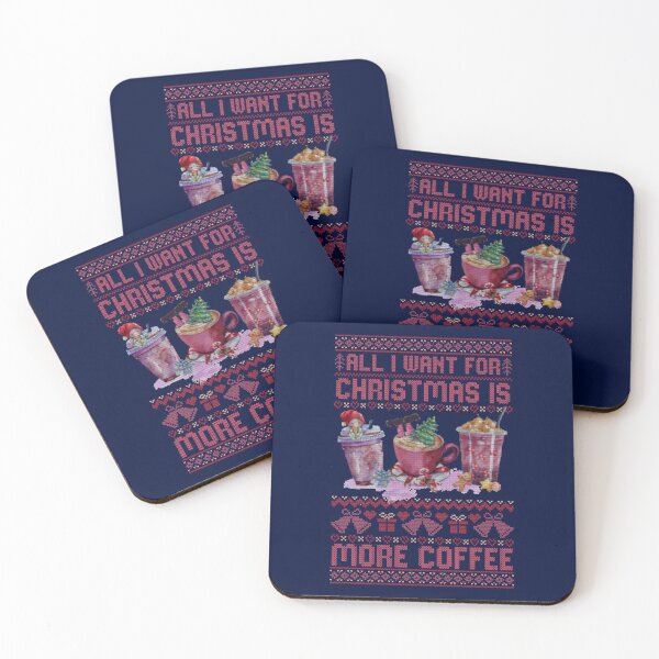 Item preview, Cute Xmas ALL I WANT FOR CHRISTMAS IS MORE COFFEE Funny Ugly Christmas Sweater, Winter Holiday, Matching Family Design, Christmas Ornaments, Coffee Lover designed and sold by zenturtlemerch.