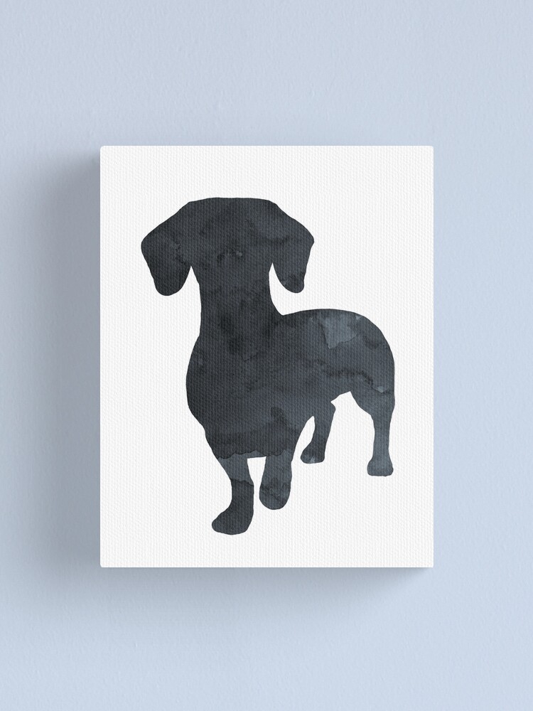 Dachshund Doxie Black Dog Silhouette Simple Minimalist