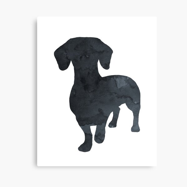 Dachshund Doxie Black Dog Silhouette Simple Minimalist