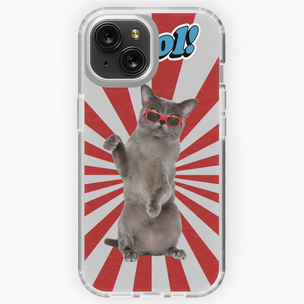 Funny Cat Icon With Glasses iPhone Case by best_designs