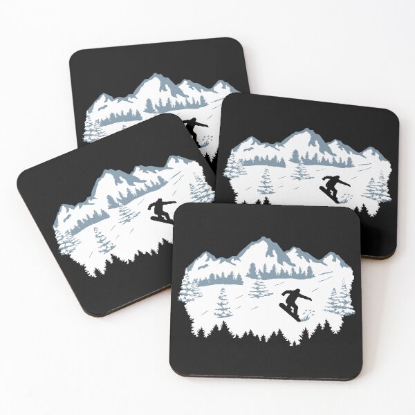Item preview, Snowboard, snowboarder and mountains, snowboarding designed and sold by claudiasartwork.