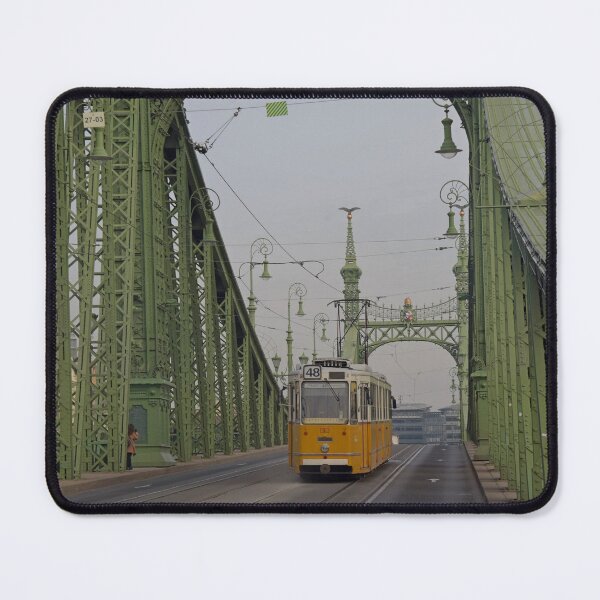 Item preview, Vintage tram on Liberty Bridge, Budapest designed and sold by Random Railways.