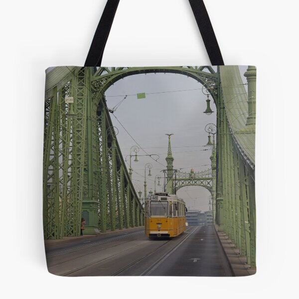 Item preview, Vintage tram on Liberty Bridge, Budapest designed and sold by Random Railways.