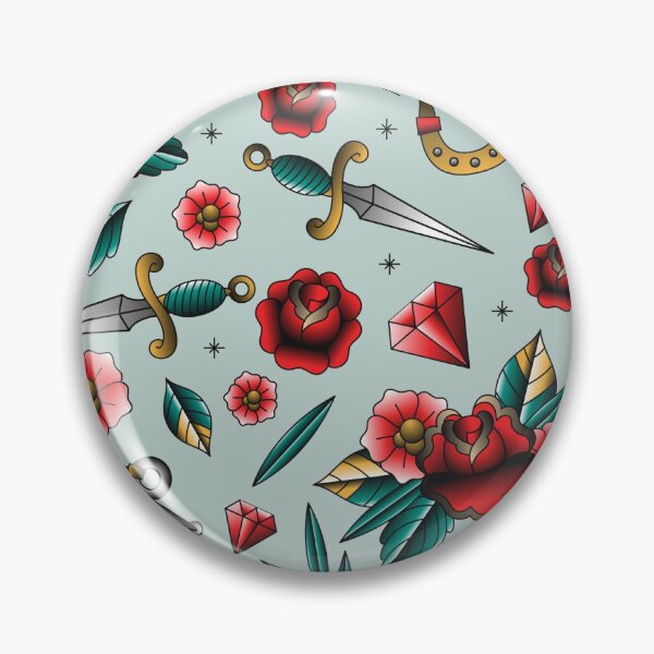 Item preview, Tattoo pattern -Old School designed and sold by Maggie Vieira.
