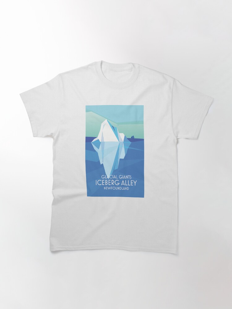 Classic T-Shirt, Glacial Giants - Iceberg Alley - Newfoundland designed and sold by SomeGoodPaperCo