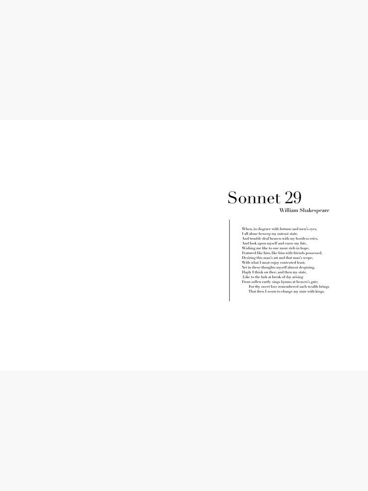 Sonnet 29 by William Shakespeare