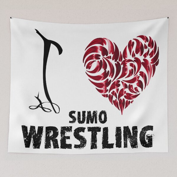 Artikelvorschau, Sumo-Wrestling-T-Shirt Entwurf Ich liebe Sumo-Wrestling entworfen und verkauft von MartialArtsNerd.