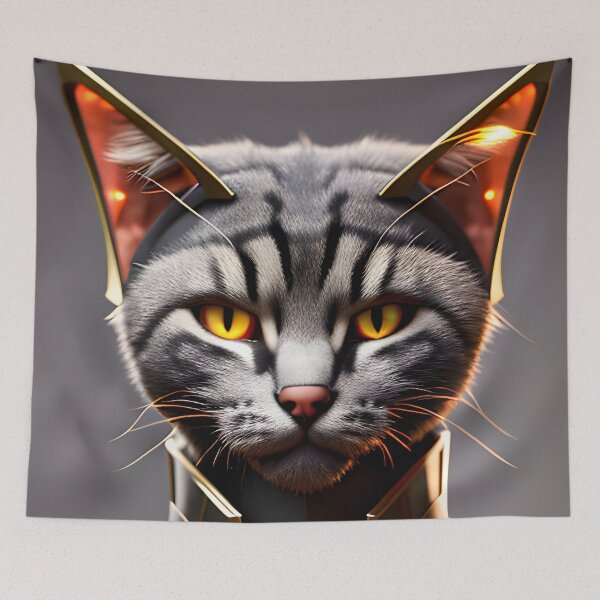 Item preview, Cat in Armor - Modern Digital Art designed and sold by Ai-michiart.
