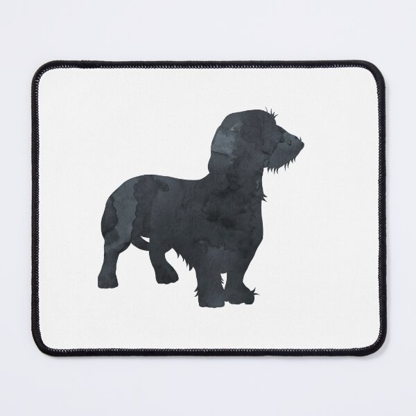 Item preview, Wire-Haired Dachshund, Doxie, Black Dog Silhouette, Simple, Minimalist designed and sold by BittenByErmines.