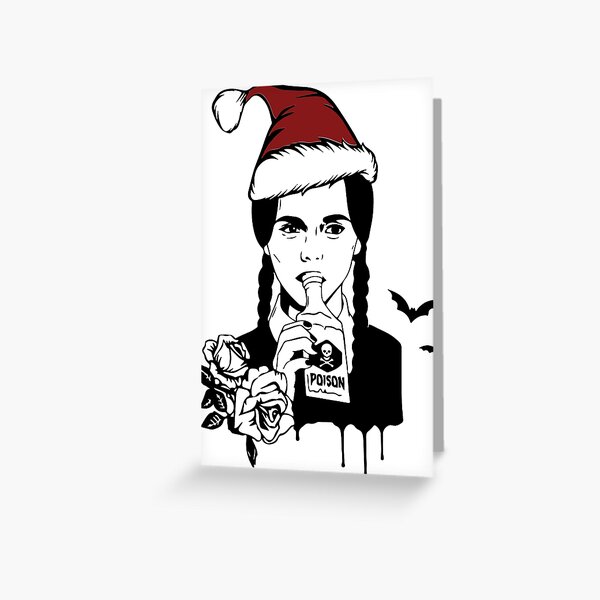 Wednesday Addams Christmas Card Funny 