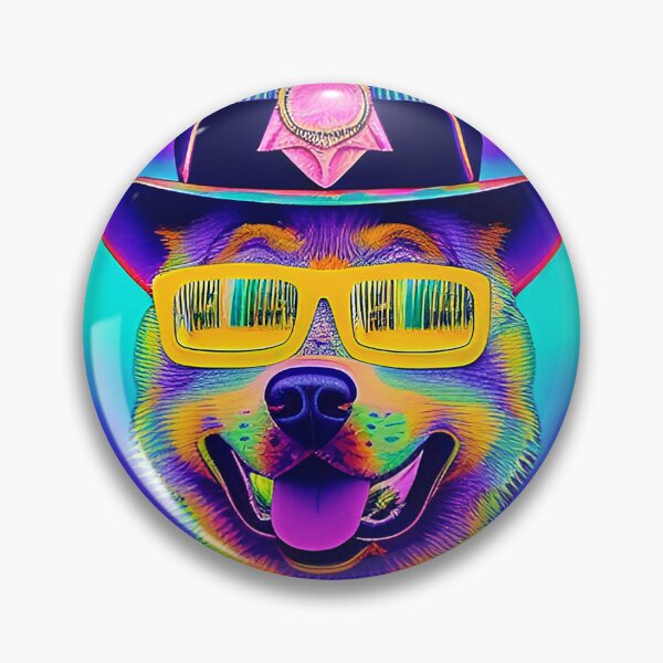 Item preview, Trippy psychedelic police dog. Funny sheriff designed and sold by Neo-Expression.