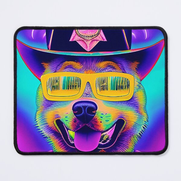 Item preview, Trippy psychedelic police dog. Funny sheriff designed and sold by Neo-Expression.